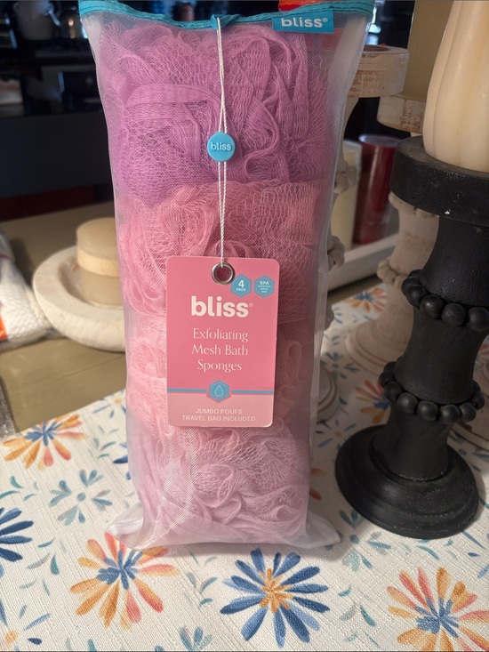 Bliss Other - Bliss Pink Exfoliating Mesh Bath Sponges Set